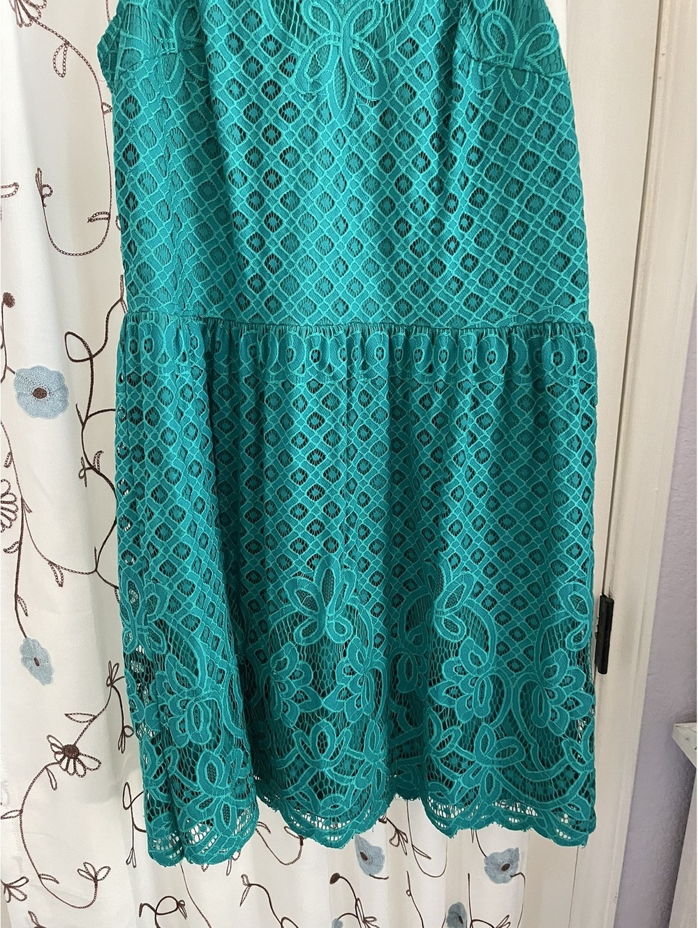 Xhilaration | XL | Teal Lace Dress - Picture 4 of 9